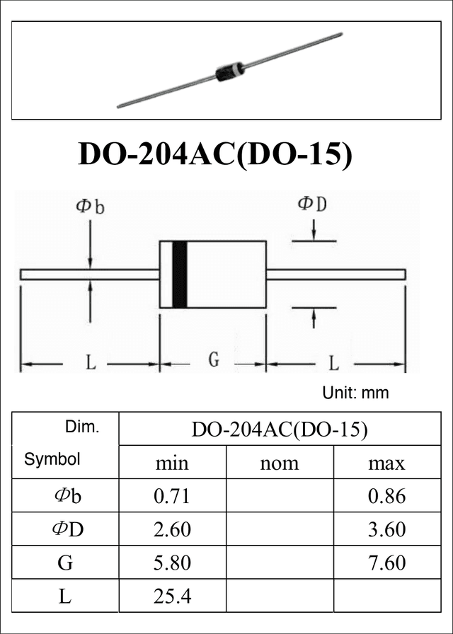 DO-15, SOD-64 drawing