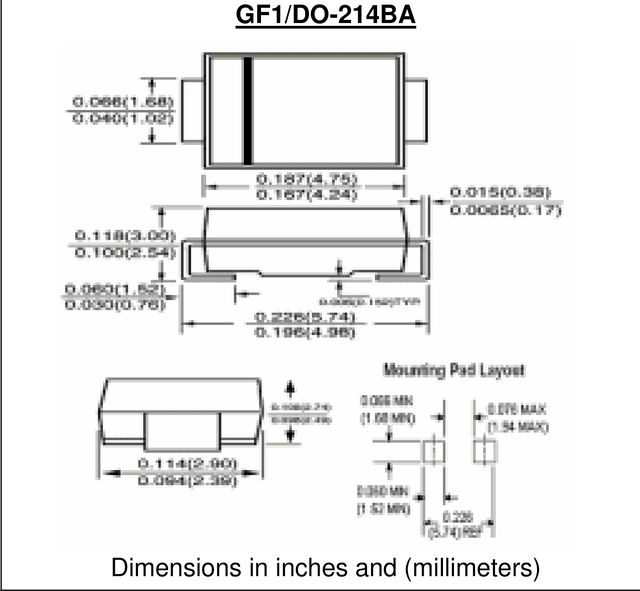GF1/DO-214BA drawing