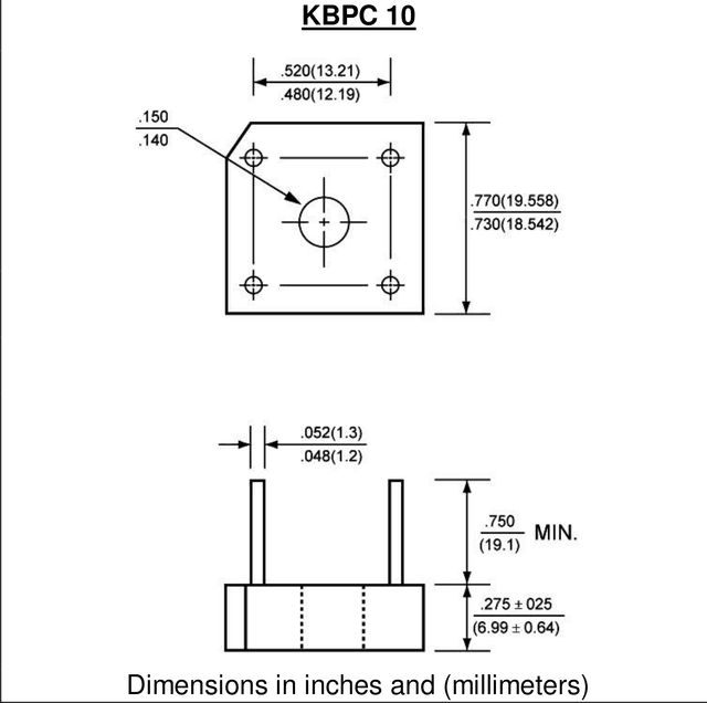 KBPC 10 drawing