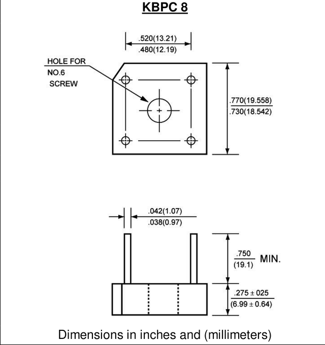 KBPC 8 drawing