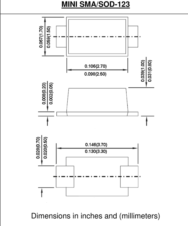 MINI SMA/SOD-123 drawing