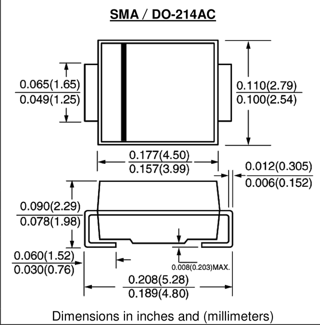 SMA/DO-214AC drawing