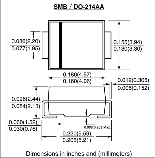 SMB/DO-214AA drawing