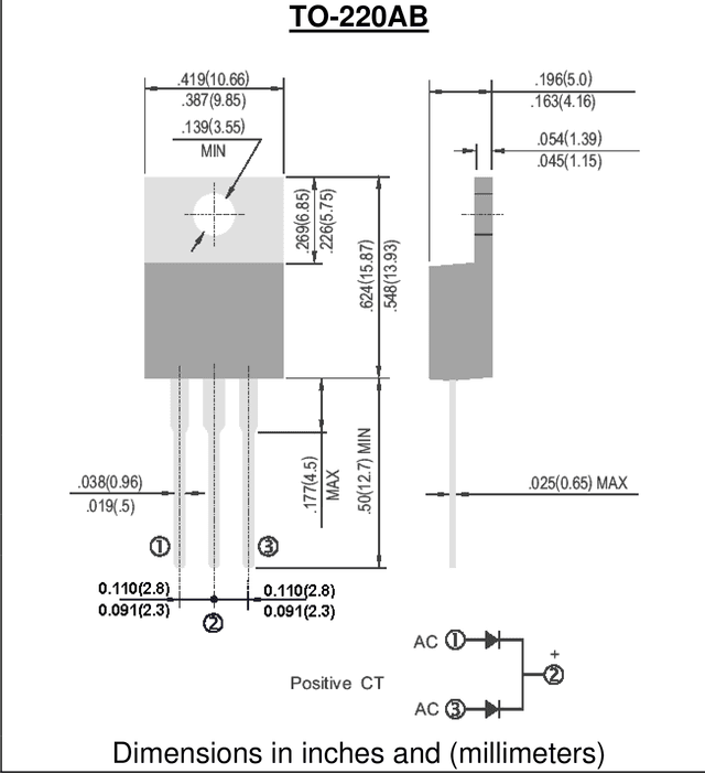 TO-220AB drawing